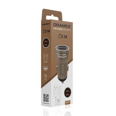 Dramex Dc20T Type-c Metal 3.1A  Oto Şarj