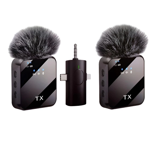 F11-2 Bluetooth Yaka Mikrofonu 3 Farklı Giriş | 2 Adet