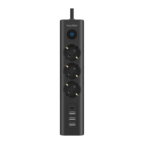 Fulltech FTR13 Termal Akım Korumalı 3lü Priz | 3 x Usb 1 x Type-C Fulltech FTR13 Termal Akım Korumalı 3lü Priz | 3 x Usb 1 x Type-C