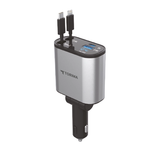 G16 120W Digital Göstergeli Süper Fast Kendinden Makaralı Kablolu Araç Şarj Başlığı G16 120W Digital Göstergeli Süper Fast Kendinden Makaralı Kablolu Araç Şarj Başlığı