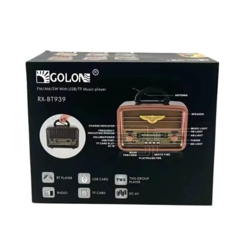 Golon BT-939 Bluetooth Nostaljik Speaker Golon BT-939 Bluetooth Nostaljik Speaker