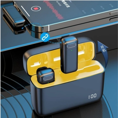 Blic K6 Lightning Girişli Bluetooth Yaka Mikrofonu | 2'li Set