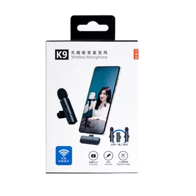 Blic K9 İphone Girişli Tekli Kablosuz Yaka Mikrofonu | Bluetooth