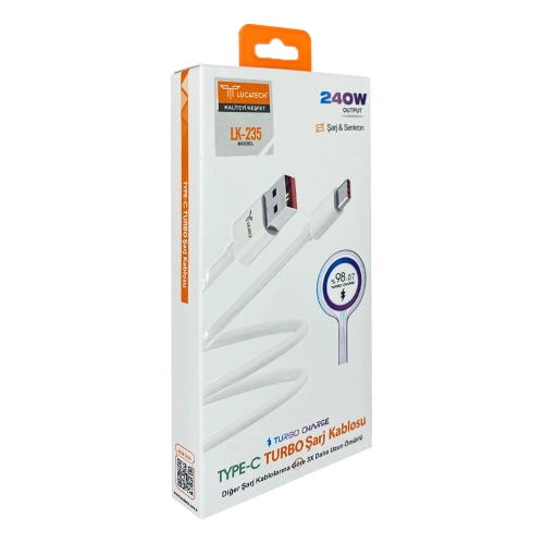 Lucatech LK235 240W Type-c Usb Şarj Kablosu Lucatech LK235 240W Type-c Usb Şarj Kablosu