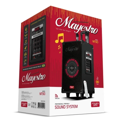Powerway Mayestro MT90 Taşınabilir Bluetooth Speaker | Çift Mikrofon | Karaoke Sistemi Powerway Mayestro MT90 Taşınabilir Bluetooth Speaker | Çift Mikrofon | Karaoke Sistemi