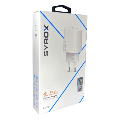 Syrox Pd25b 25w 3.0 Amper Type-c Giriş Pd Ev Başlık Syrox Pd25b 25w 3.0 Amper Type-c Giriş Pd Ev Başlık