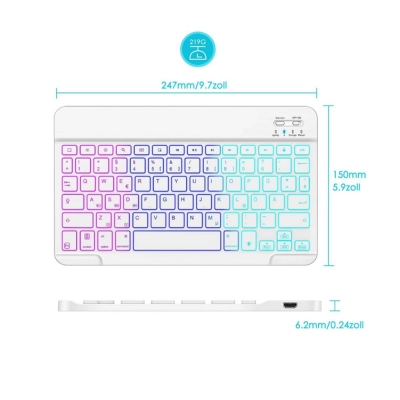 Polygold Işıklı Bluetooth Klavye | Mouse Set Polygold Işıklı Bluetooth Klavye | Mouse Set