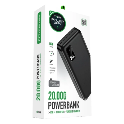 Powerway TX209 20000 mAh Kablolu Powerbank Powerway TX209 20000 mAh Kablolu Powerbank