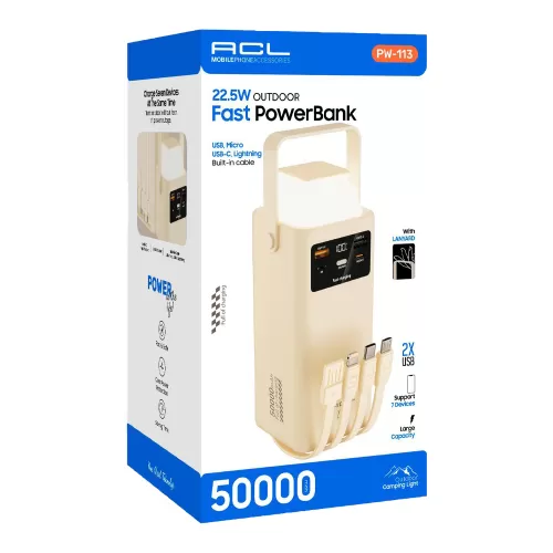 Acl PW113 50000 Mah 4lü Kablolu Powerbank | Fenerli Acl PW113 50000 Mah 4lü Kablolu Powerbank | Fenerli