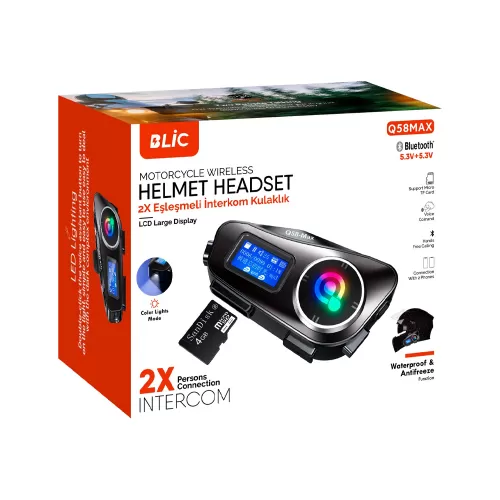 Q58 Max Kask Kulaklığı Intercom Sistemi Q58 Max Kask Kulaklığı Intercom Sistemi