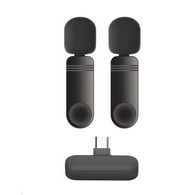 Dunspin SK-691 Type-c Girişli Tekli Kablosuz Yaka Mikrofonu | Bluetooth | 2'li