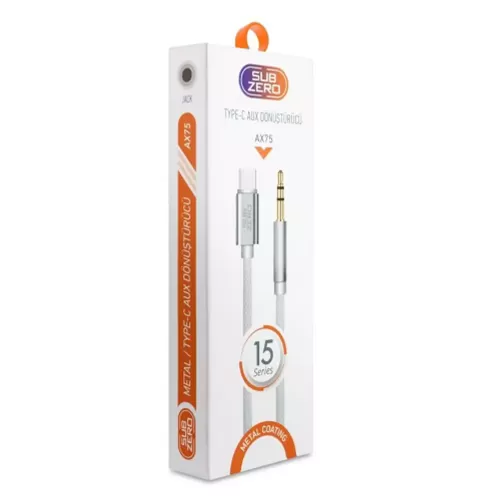 Subzero Ax75 İphone 15 Type-c Aux Dönüştürücü Kablo Subzero Ax75 İphone 15 Type-c Aux Dönüştürücü Kablo