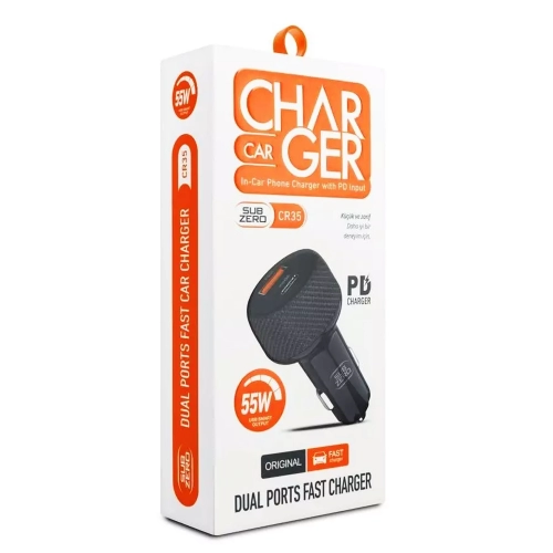 Subzero Cr35 55W Pd | Usb Araç Şarj Başlık Subzero Cr35 55W Pd | Usb Araç Şarj Başlık