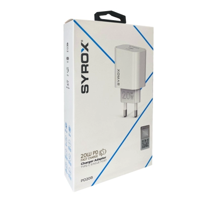Syrox Pd20b 20w 3.0 Amper Type-c Giriş Pd Ev Başlık Syrox Pd20b 20w 3.0 Amper Type-c Giriş Pd Ev Başlık