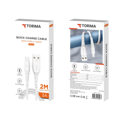 Tcb-02 Type-C 3.0 Amper 2m Hızlı Usb Kablo