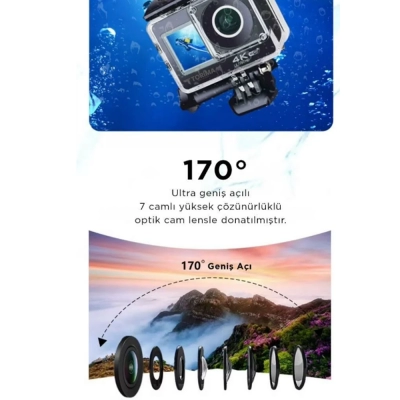 AC04 4K Ultra Hd Wifi Su Geçirmez Aksiyon Kamerası AC04 4K Ultra Hd Wifi Su Geçirmez Aksiyon Kamerası