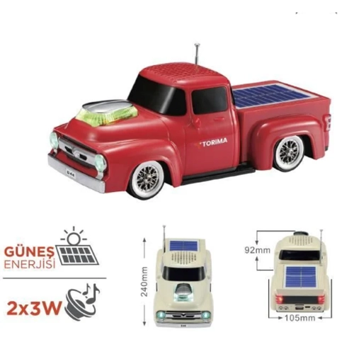 D44 Güneş Enerjili Bluetooth Araç Speaker