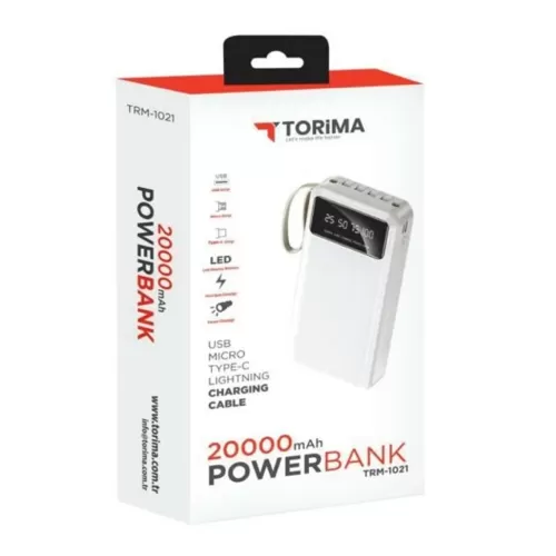 Trm-1021 20000 mAh Lcd Göstergeli Powerbank Trm-1021 20000 mAh Lcd Göstergeli Powerbank