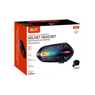 Blic X63 Kask Kulaklığı Intercom Sistemi 