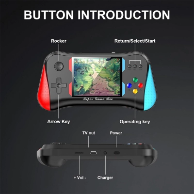 X7M Mini El Oyun Konsolu Kablosuz Gamepad | 500 Oyun | Çift Konsol X7M Mini El Oyun Konsolu Kablosuz Gamepad | 500 Oyun | Çift Konsol