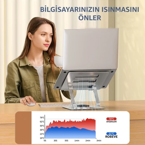 Yk Design Yk-3498 Masaüstü Aliminyum Laptop Standı | Katlanabilir | Aliminyum Yk Design Yk-3498 Masaüstü Aliminyum Laptop Standı | Katlanabilir | Aliminyum