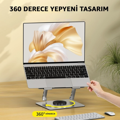 Yk Design Yk-3498 Masaüstü Aliminyum Laptop Standı | Katlanabilir | Aliminyum Yk Design Yk-3498 Masaüstü Aliminyum Laptop Standı | Katlanabilir | Aliminyum