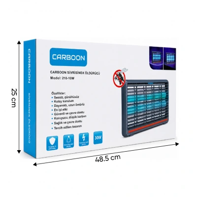 Carboon 210-10W Elektronik Sinek Öldürücü | 30W Çift UV Mor Işık