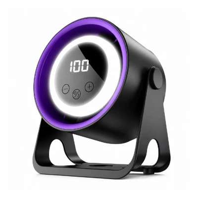 YK Design K6 Şarjlı Işıklı Masaüstü | Duvar | Askı Tipi Vantilatör | 5 Kademe Hız | LCD Gösterge