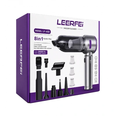 Leerfei LF-6122 Şarjlı Araç ve Ev Süpürgesi | Elektrikli Toz Toplayıcı |20000 Pa | 3 Kademeli