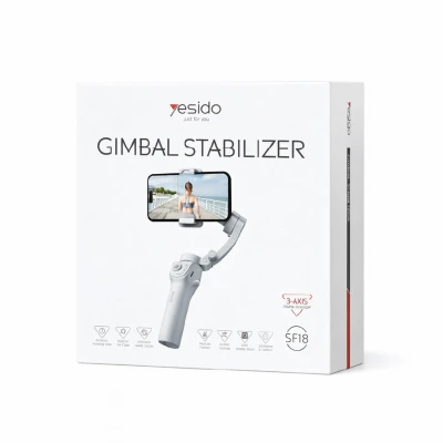 Yesido SF18 360 Derece Otomatik Yüz Takipli Tripodlu BT 5.0 Selfie Gimbal