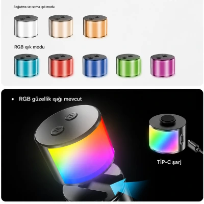YK Design P24-D Bluetooth Kumandalı RGB Selfie Çubuğu | 32.8 - 159cm Tripod | 360 Oynar Kafa | 3 Ton Beyaz Işık