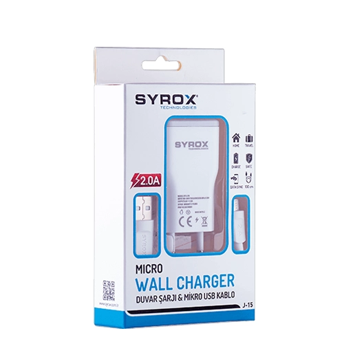 Syrox Syx-j15 Micro 2.0A Ev Şarj Aleti Syrox Syx-j15 Micro 2.0A Ev Şarj Aleti