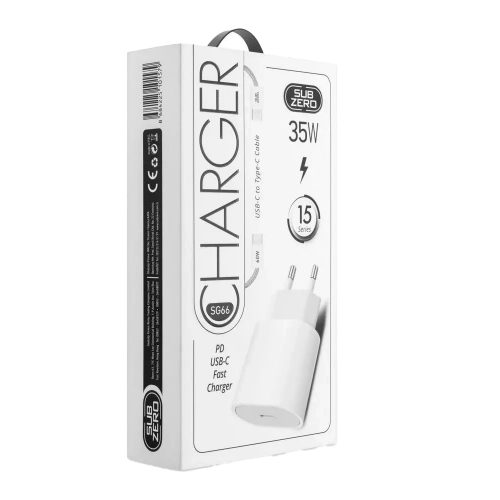 Subzero SG66 Pd Başlıklı 35W Type-C Fast Şarj Seti | Iphone 15 Uyumlu Subzero SG66 Pd Başlıklı 35W Type-C Fast Şarj Seti | Iphone 15 Uyumlu