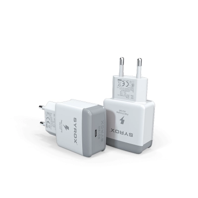 Syrox Pd18b 18w 3.0 Amper Type-c Giriş Pd Ev Başlık Syrox Pd18b 18w 3.0 Amper Type-c Giriş Pd Ev Başlık