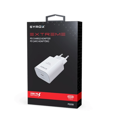 Syrox Pd20b 20w 3.0 Amper Type-c Giriş Pd Ev Başlık Syrox Pd20b 20w 3.0 Amper Type-c Giriş Pd Ev Başlık