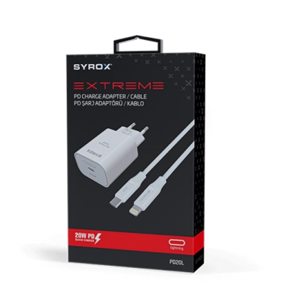Syrox PD20L Type-C Başlık Giriş | Iphone Kablolu 20w 3.0 Amper Pd Ev Şarj Aleti Syrox PD20L Type-C Başlık Giriş | Iphone Kablolu 20w 3.0 Amper Pd Ev Şarj Aleti