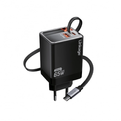 Linkage LKC56 Gan 65W Başlık| Type-c Kablolu | 1xPD 1xUSB