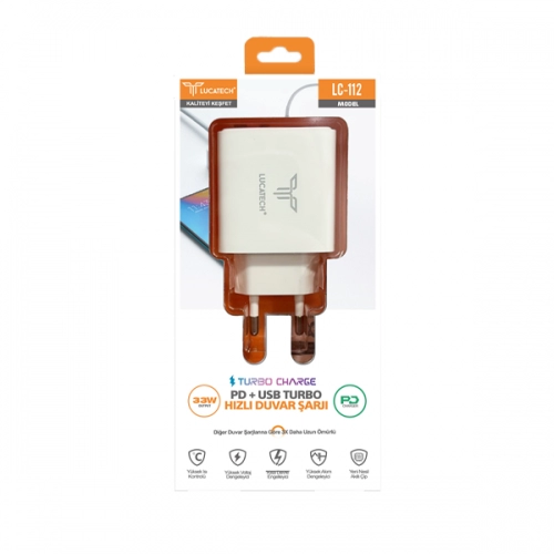 Lucatech LC112 Pd | Usb Turbo Şarj Başlık 33W Lucatech LC112 Pd | Usb Turbo Şarj Başlık 33W