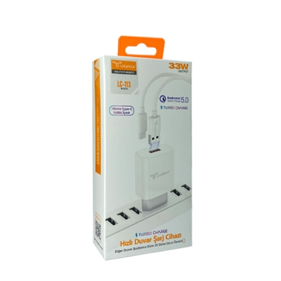 Lucatech LC113 Type-C Turbo Şarj Aleti 33W Lucatech LC113 Type-C Turbo Şarj Aleti 33W