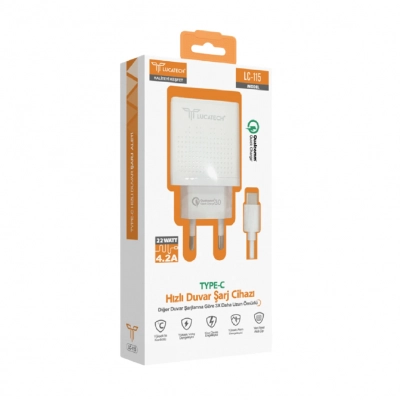 Lucatech Lc115 Type-C 4.2A 22W Şarj Aleti
