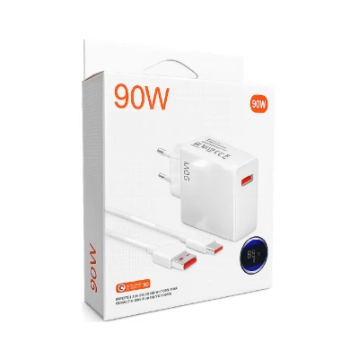 Wi 90W Qualcomm 3.0 Type-C 3A Hızlı Şarj Cihazı | Turbo Salise Gösterge