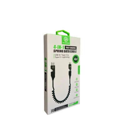 YK Design YK-K184 4in1 Hızlı Şarj Kablosu 65W | Type-C  - USB -> Type-C - Lightning