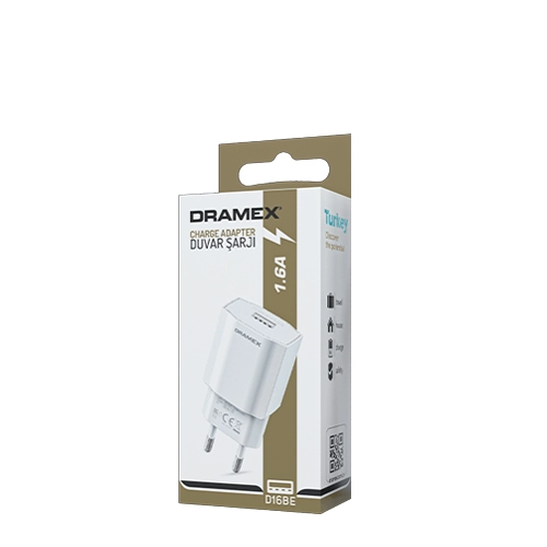Dramex D16BE 1.6A Eko Kutu Usb Ev Başlık Dramex D16BE 1.6A Eko Kutu Usb Ev Başlık