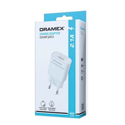 Dramex D21B 2.1 Amper Usb Ev Başlık Dramex D21B 2.1 Amper Usb Ev Başlık
