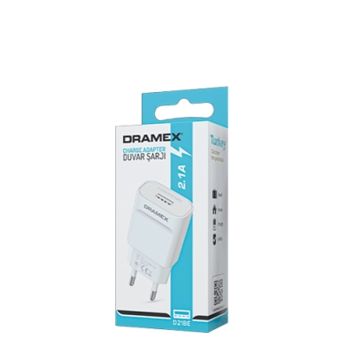 Dramex D21BE 2.1 Amper Eko Kutu Usb Ev Başlık Dramex D21BE 2.1 Amper Eko Kutu Usb Ev Başlık