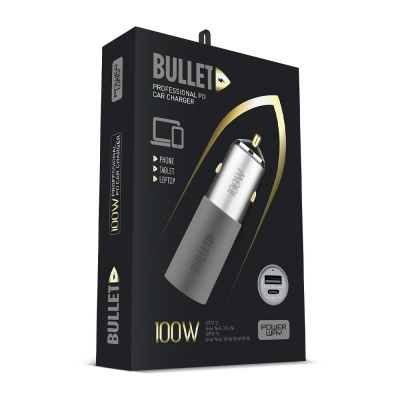 Powerway Bullet Araç Çakmaklık PD Şarj Cihazı | 5A 100W | USB ve Type-C