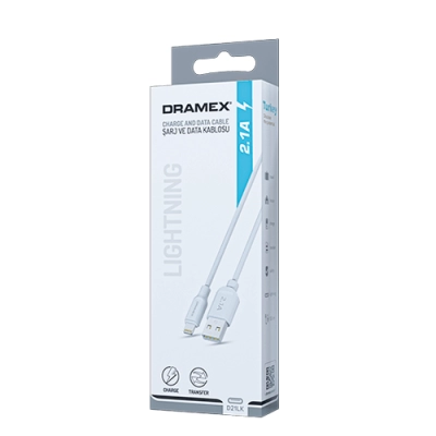 Dramex D21LK Iphone 2.1 Amper Usb Kablo Dramex D21LK Iphone 2.1 Amper Usb Kablo