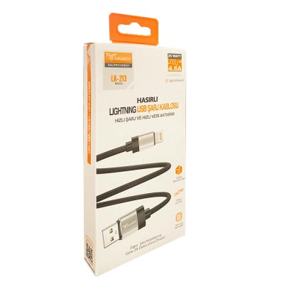 Lucatech LK213 4.6A 25W Lightning Usb Şarj Kablosu