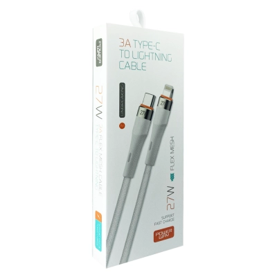 Powerway Hc07 3A 27W Örgülü Lightning Pd Kablo Powerway Hc07 3A 27W Örgülü Lightning Pd Kablo