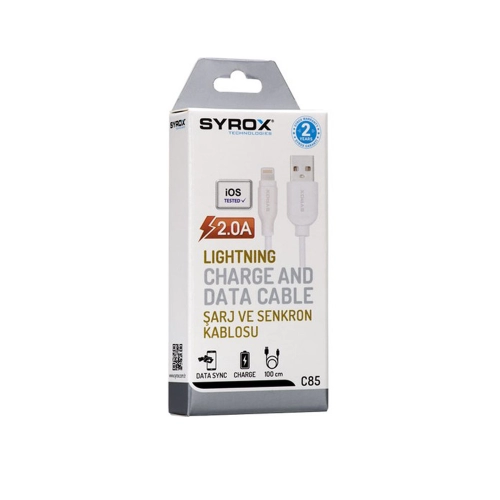Syrox Syx-C85 Iphone6 1Mt 2A Kutu Kablo Syrox Syx-C85 Iphone6 1Mt 2A Kutu Kablo